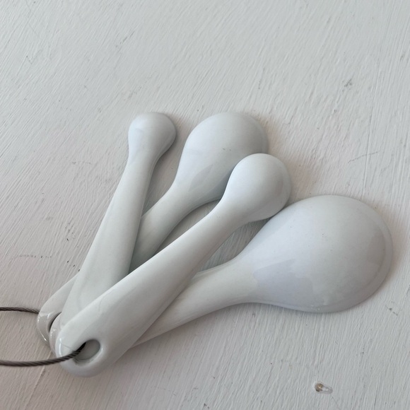 Charming Animal Design Measuring Spoons Set - White - Fox Hedgehog Owl Squirrel - Picture 4 of 4